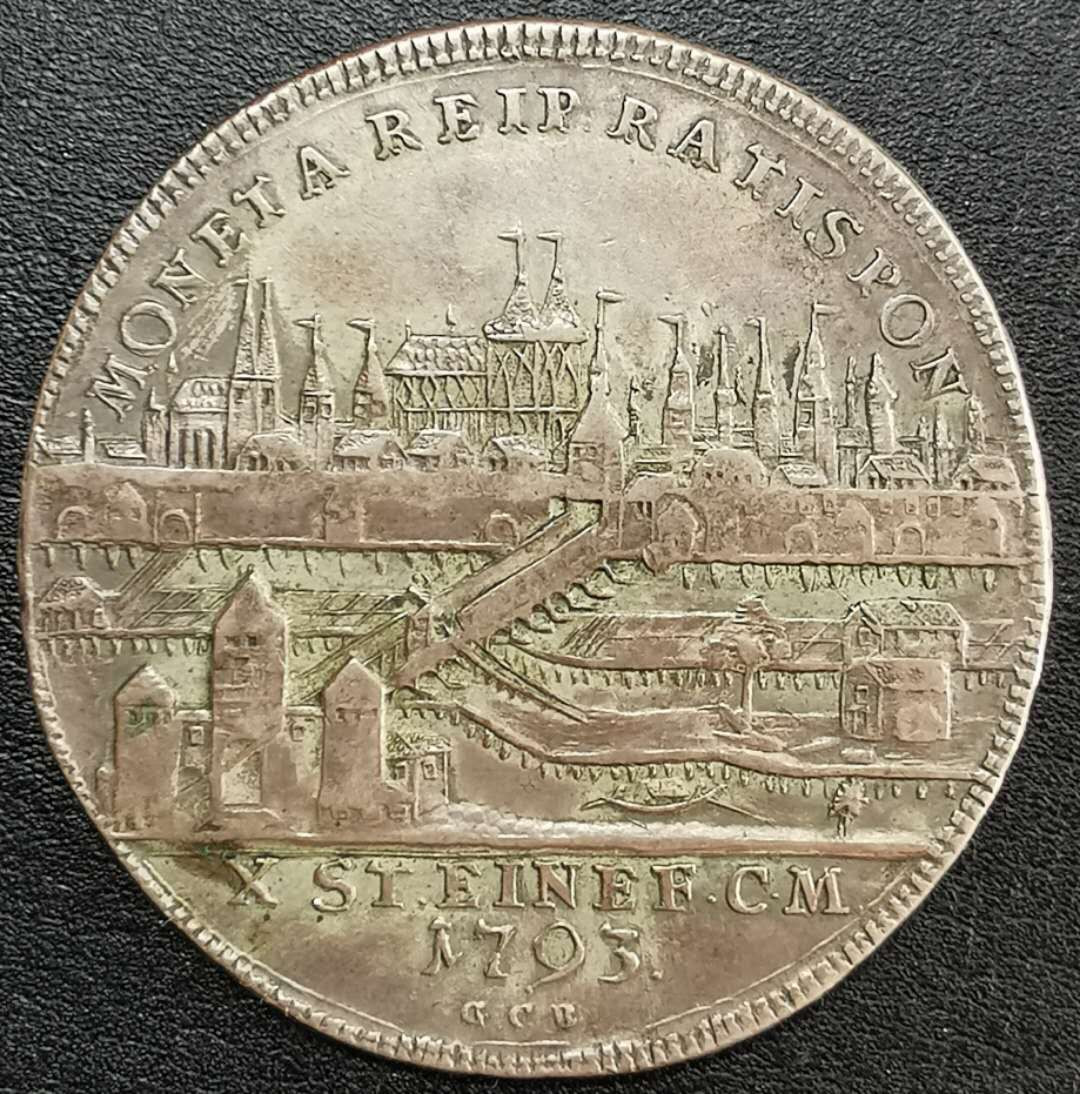 凡希社世界钱币微拍第一百二十二期 1793雷根斯堡景观泰勒大银XF+