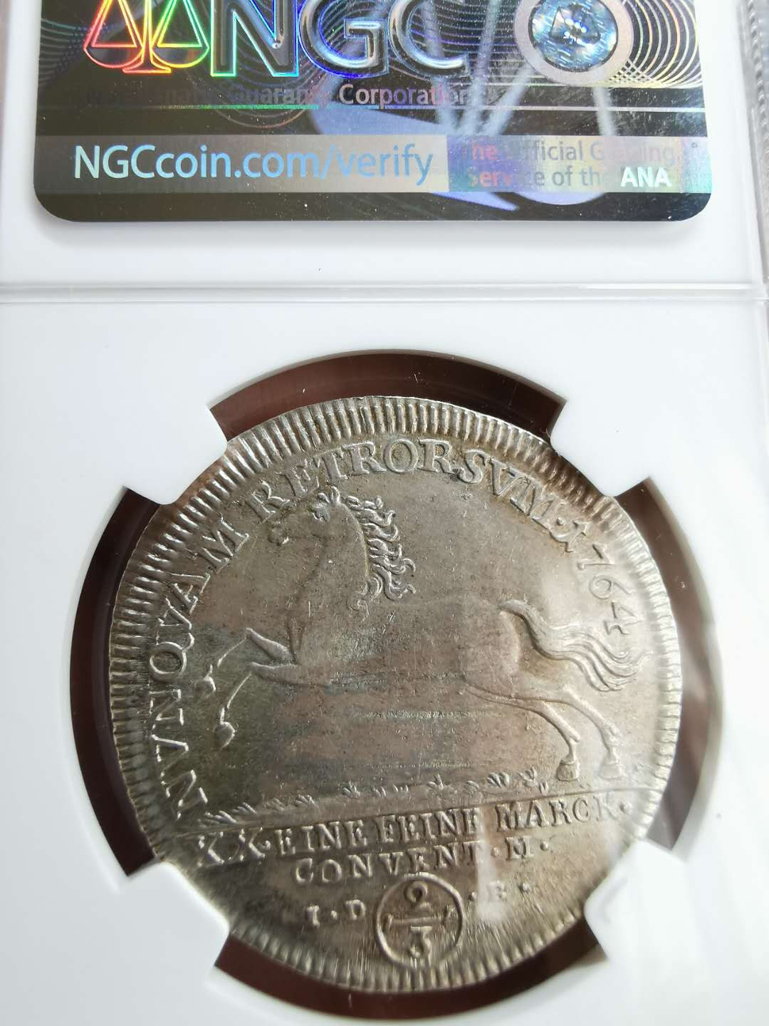 凡希社世界钱币微拍第一百二十二期 1764不伦瑞克飞马泰勒NGC-AUD