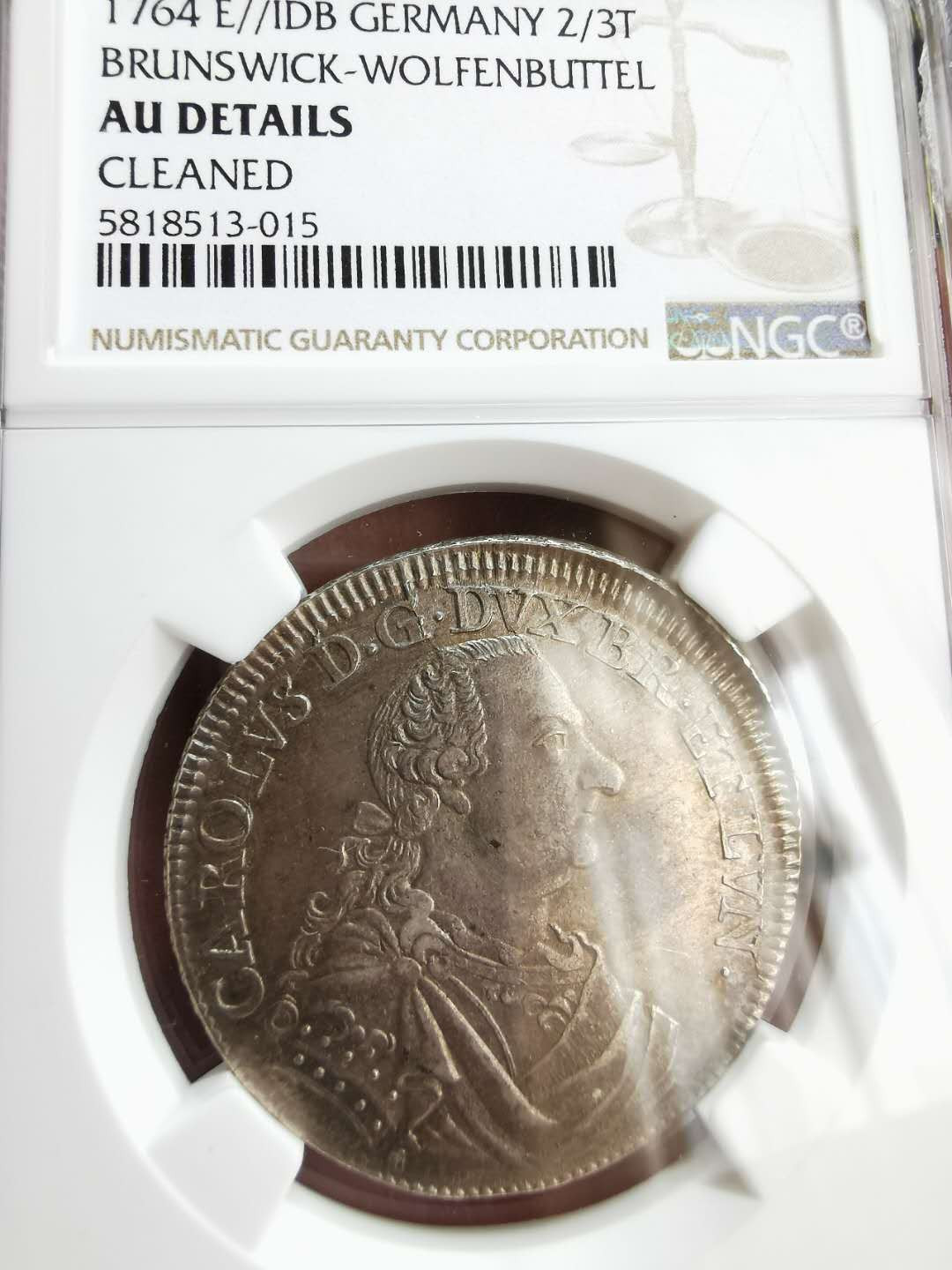 凡希社世界钱币微拍第一百二十二期 1764不伦瑞克飞马泰勒NGC-AUD