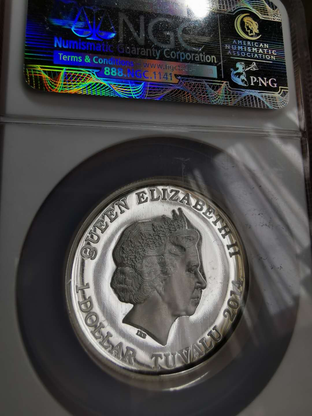 凡希社世界钱币微拍第一百二十二期 2014图瓦卢白头鹰银币NGC-PF69UC