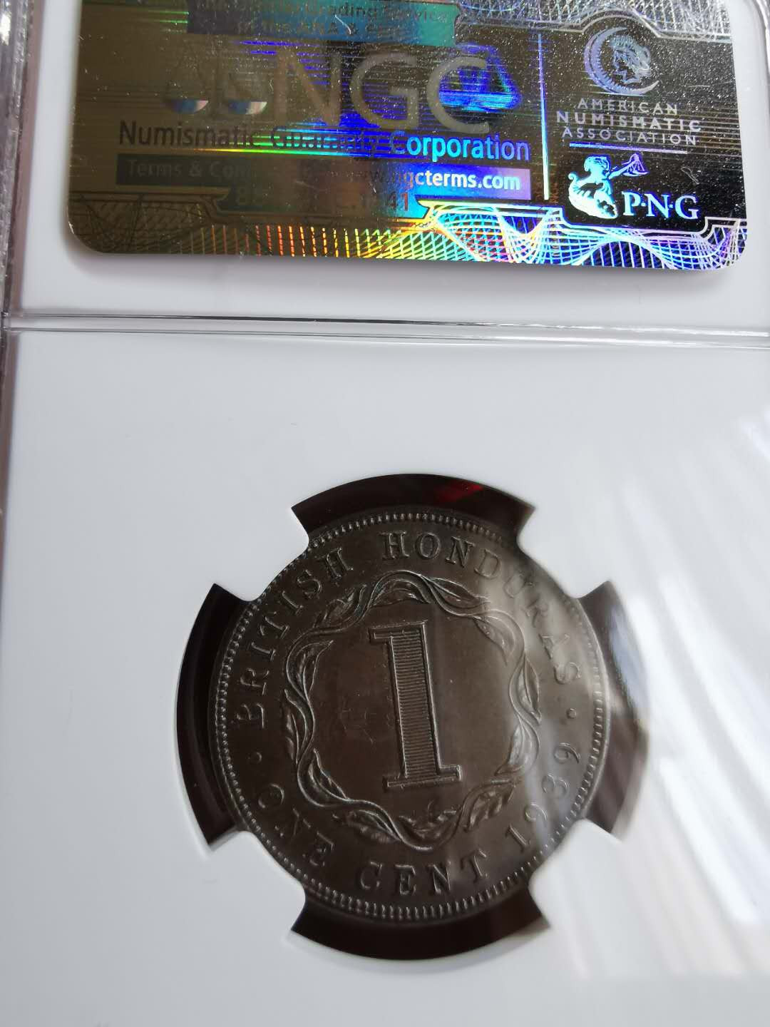 凡希社世界钱币微拍第一百二十二期 1939英属洪都拉斯乔六1C NGC-MS63