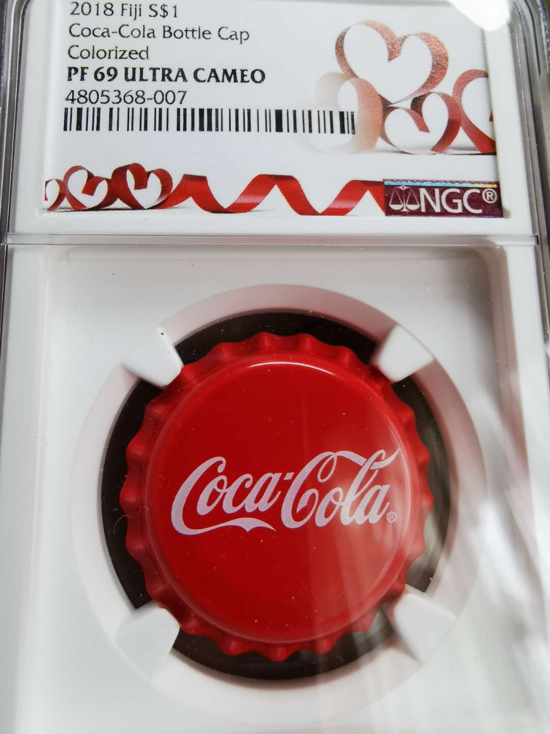 凡希社世界钱币微拍第一百二十二期 2018斐济可乐瓶盖dollar银NGC-PF69UC