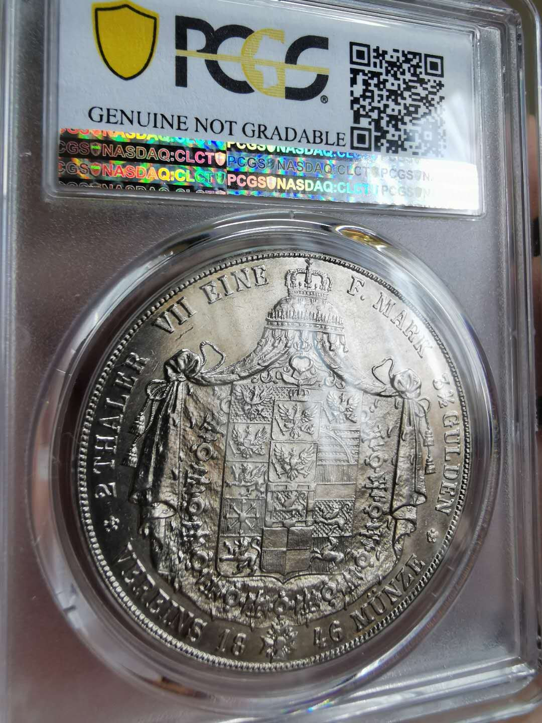 凡希社世界钱币微拍第一百二十二期 1846普鲁士2泰勒大银PCGS-AUD