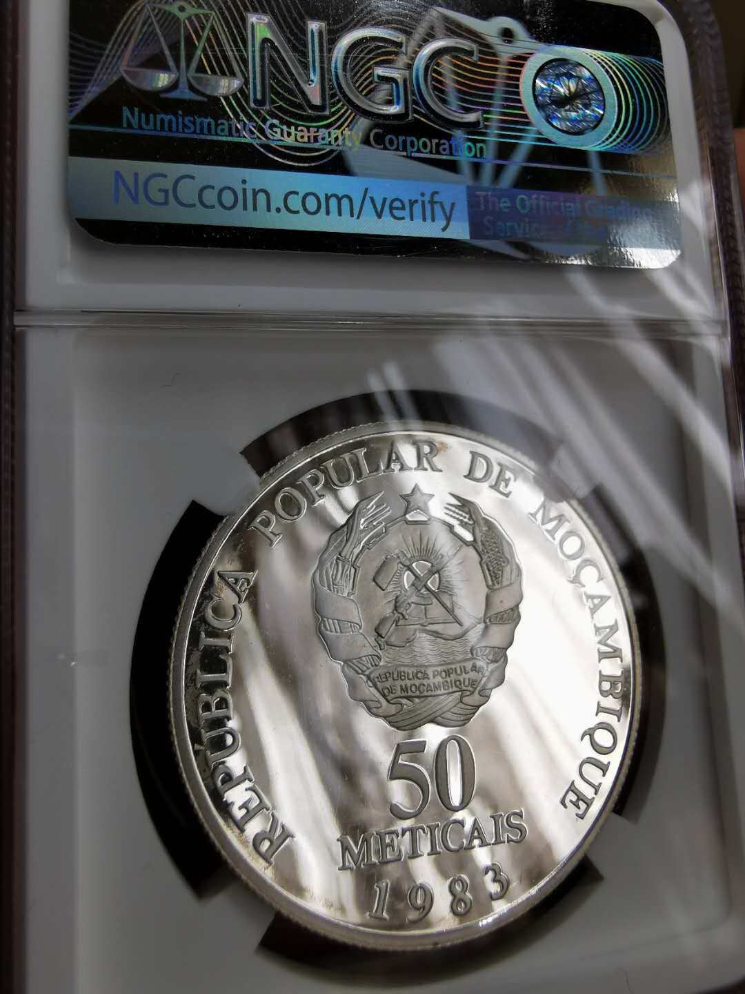 凡希社世界钱币微拍第一百二十二期 荐！1983莫桑比克渔业大会加厚银币NGC-PF67UC发行600枚！