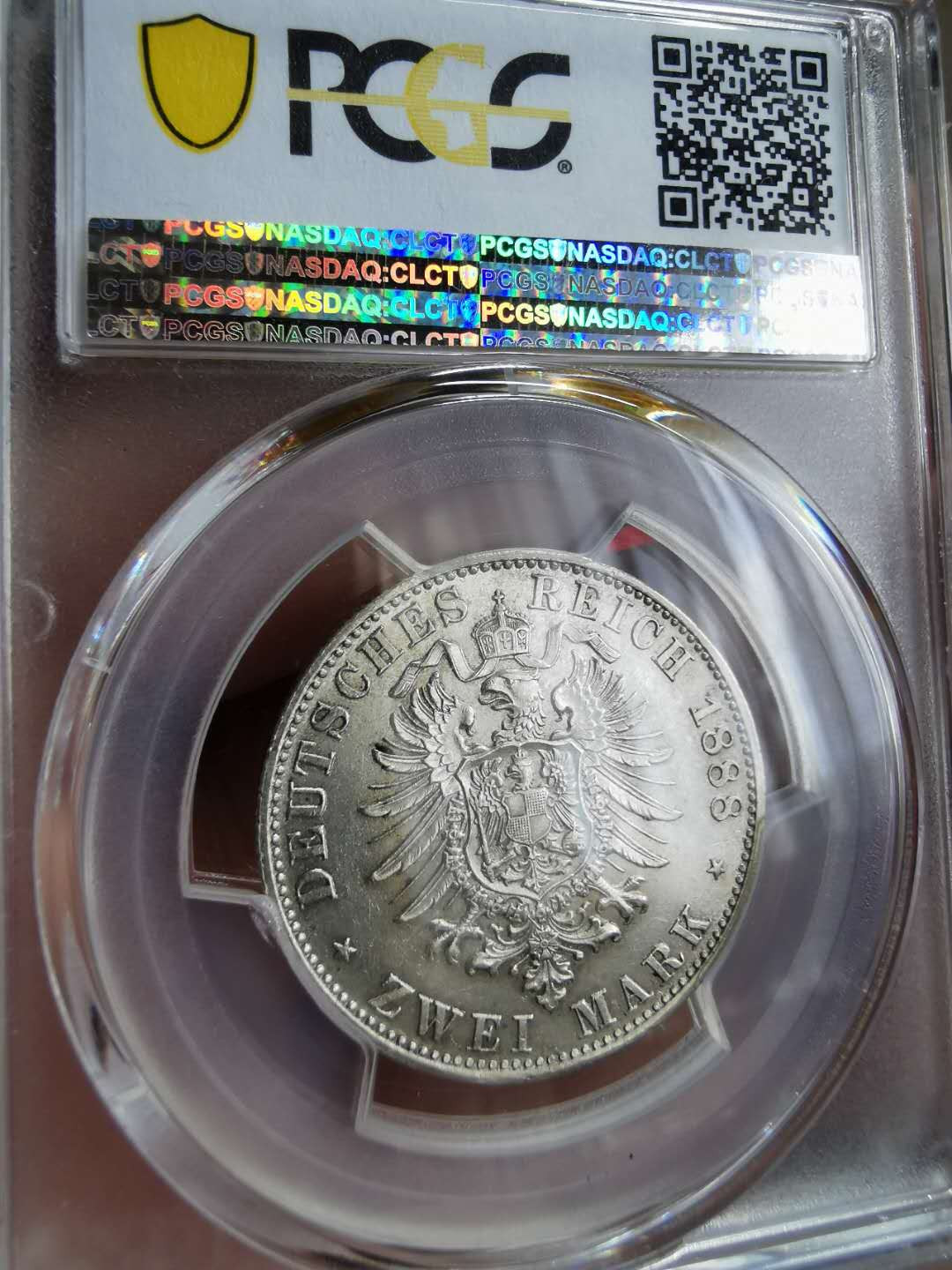 凡希社世界钱币微拍第一百二十二期 稀！1888巴伐利亚短翅2马克PCGS-MS64书价极高！