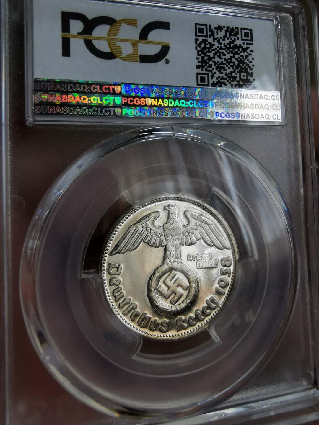 凡希社世界钱币微拍第一百二十二期 1938第三帝国元首2马克PCGS-PF63DCAM