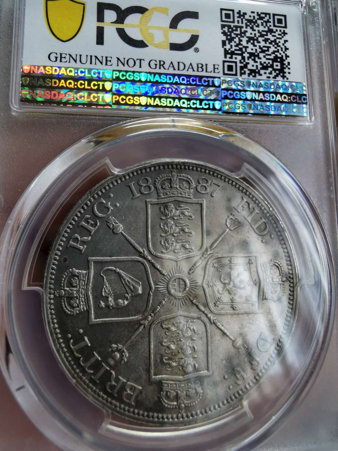 凡希社世界钱币微拍第一百二十二期 1887英国老维双佛罗林NGC-UNCD