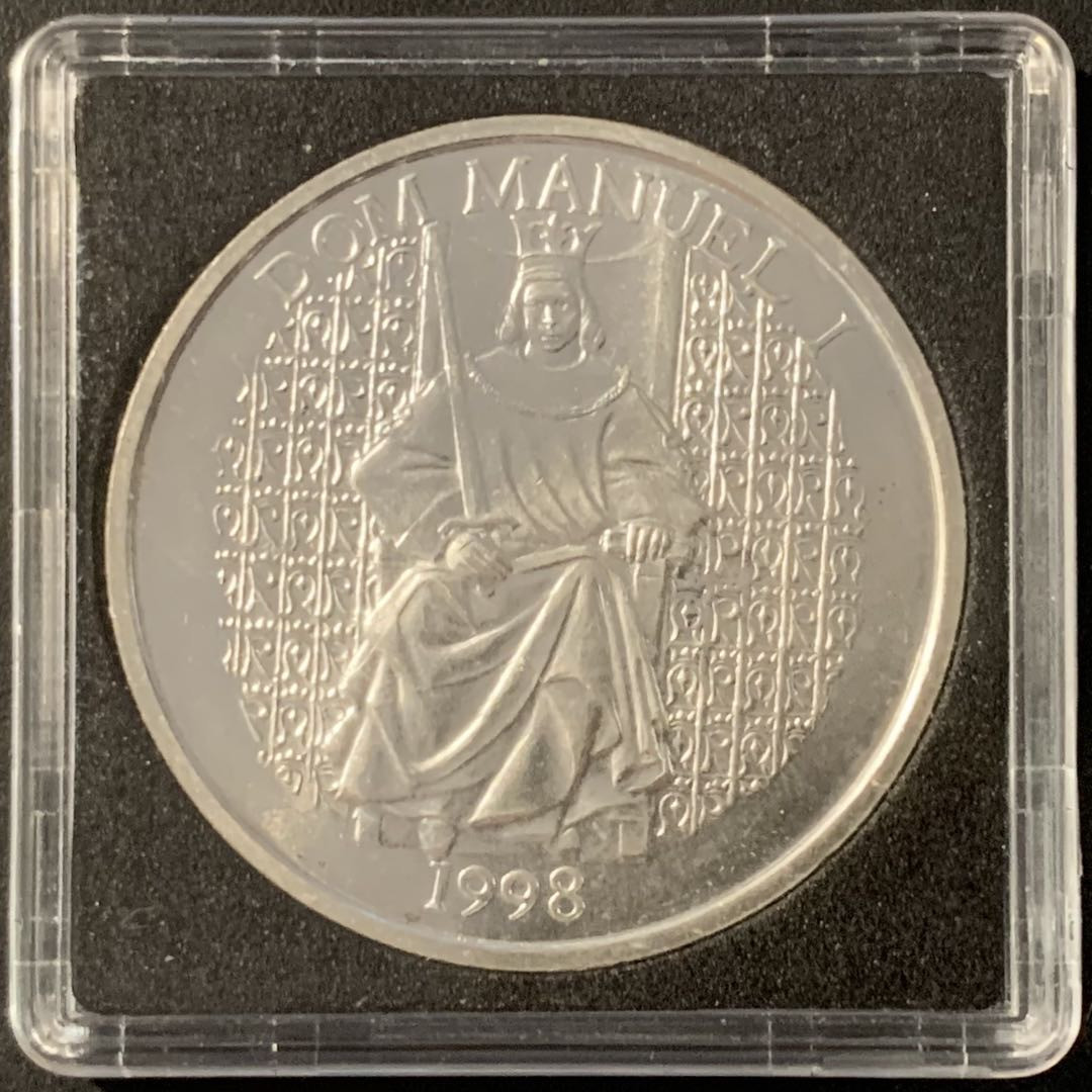 紫瑗钱币—微拍第71期  葡萄牙 1998年 多姆曼努埃尔国王一世 1000埃斯库多 27克 0.5银 UNC