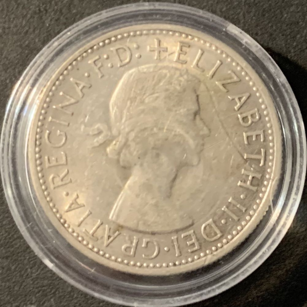 紫瑗钱币—微拍第71期  澳大利亚 1954年 英国王室到访 1弗洛林 11.2克 0.5银 UNC