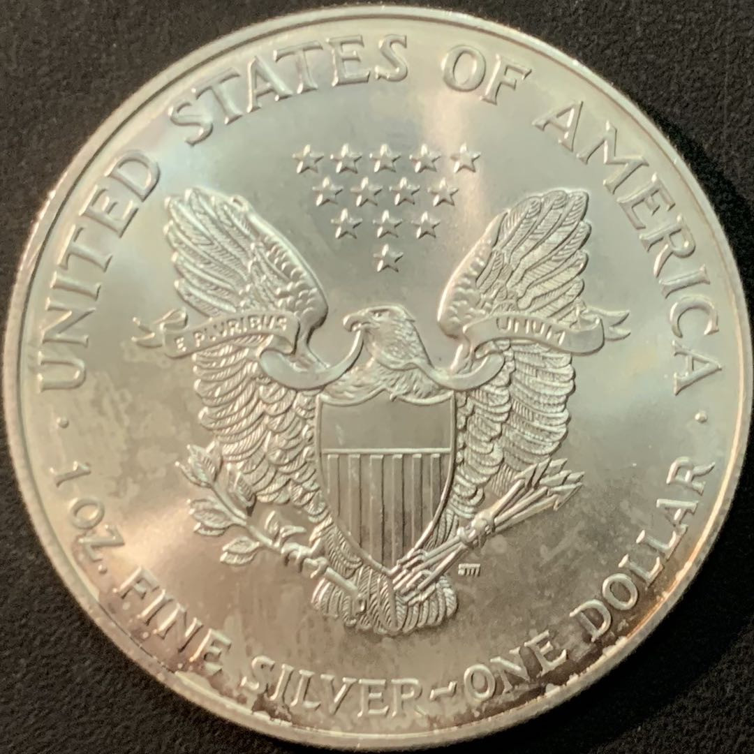 紫瑗钱币—微拍第71期  美国 2000年 行走女神 1盎司 投资银币 31.1克 0.999银 UNC