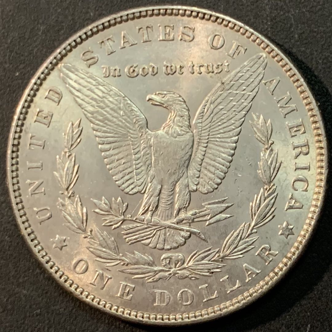 紫瑗钱币—微拍第71期  美国 1886年 摩根 大头妹 1美元 26.73克 0.9银 UNC