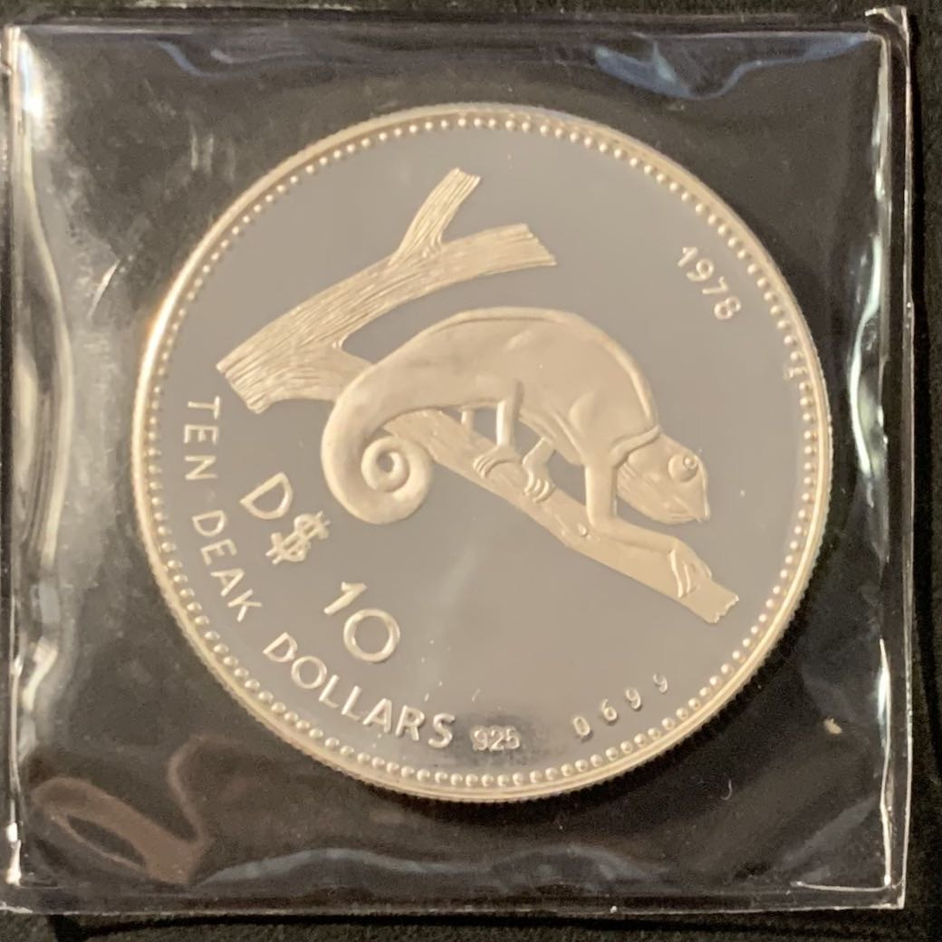 紫瑗钱币—微拍第71期  美国 1978年 尼古拉斯·迪克 10迪克美元 17克 0.925银 （编号669）