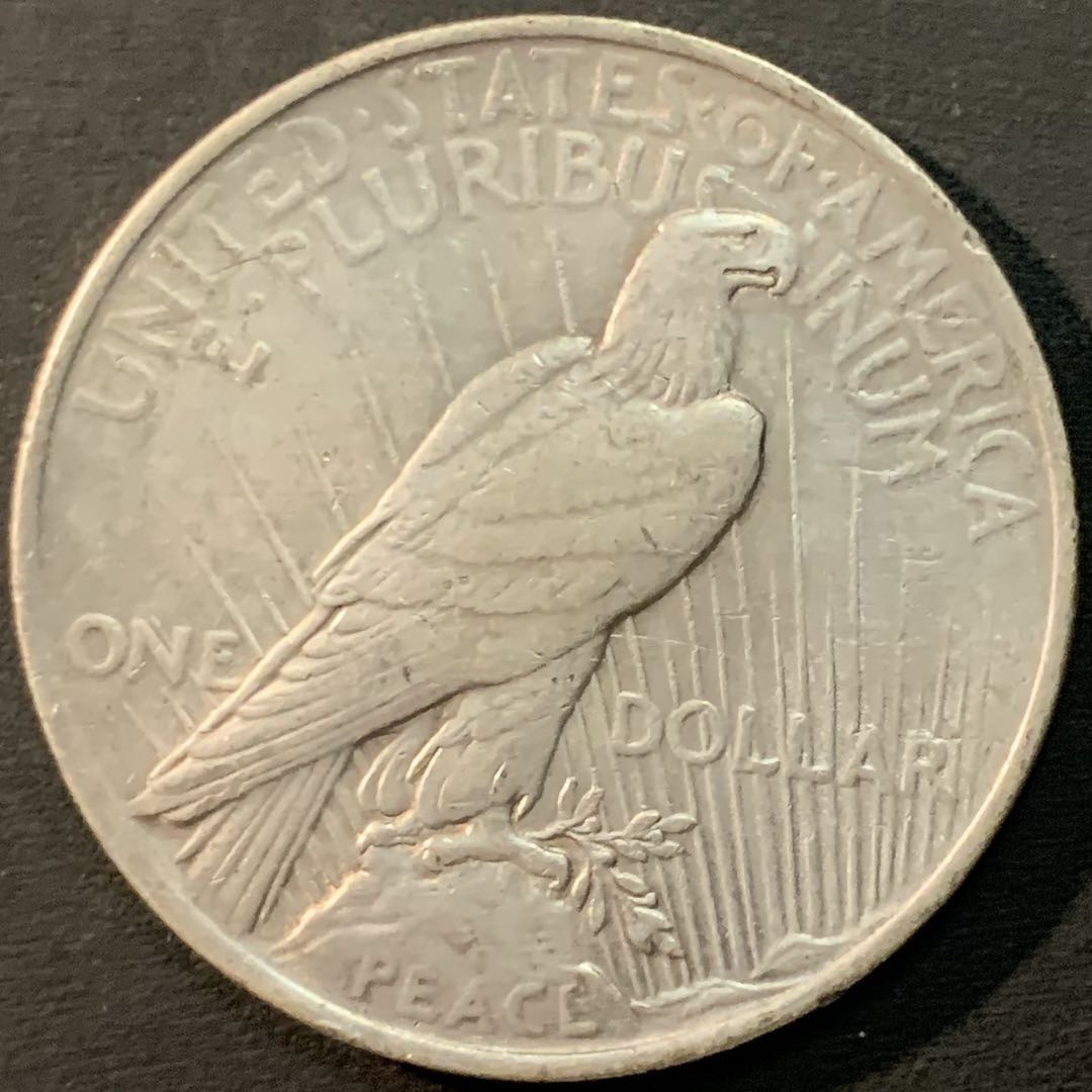 紫瑗钱币—微拍第71期  美国 1923年 和平鸽 1美元 26.73克 0.9银 