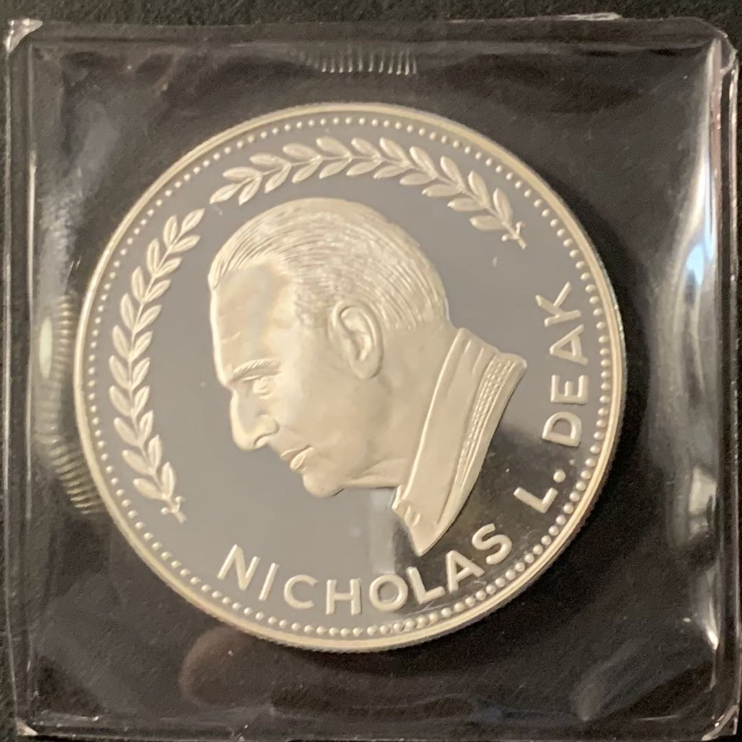 紫瑗钱币—微拍第71期  美国 1978年 尼古拉斯·迪克 10迪克美元 17克 0.925银 （编号669）