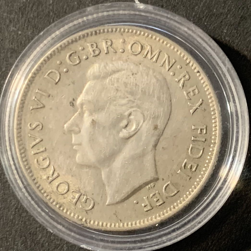 紫瑗钱币—微拍第71期  澳大利亚 1951年 乔治六世 登基25周年 1佛罗林 11.31克 0.5银