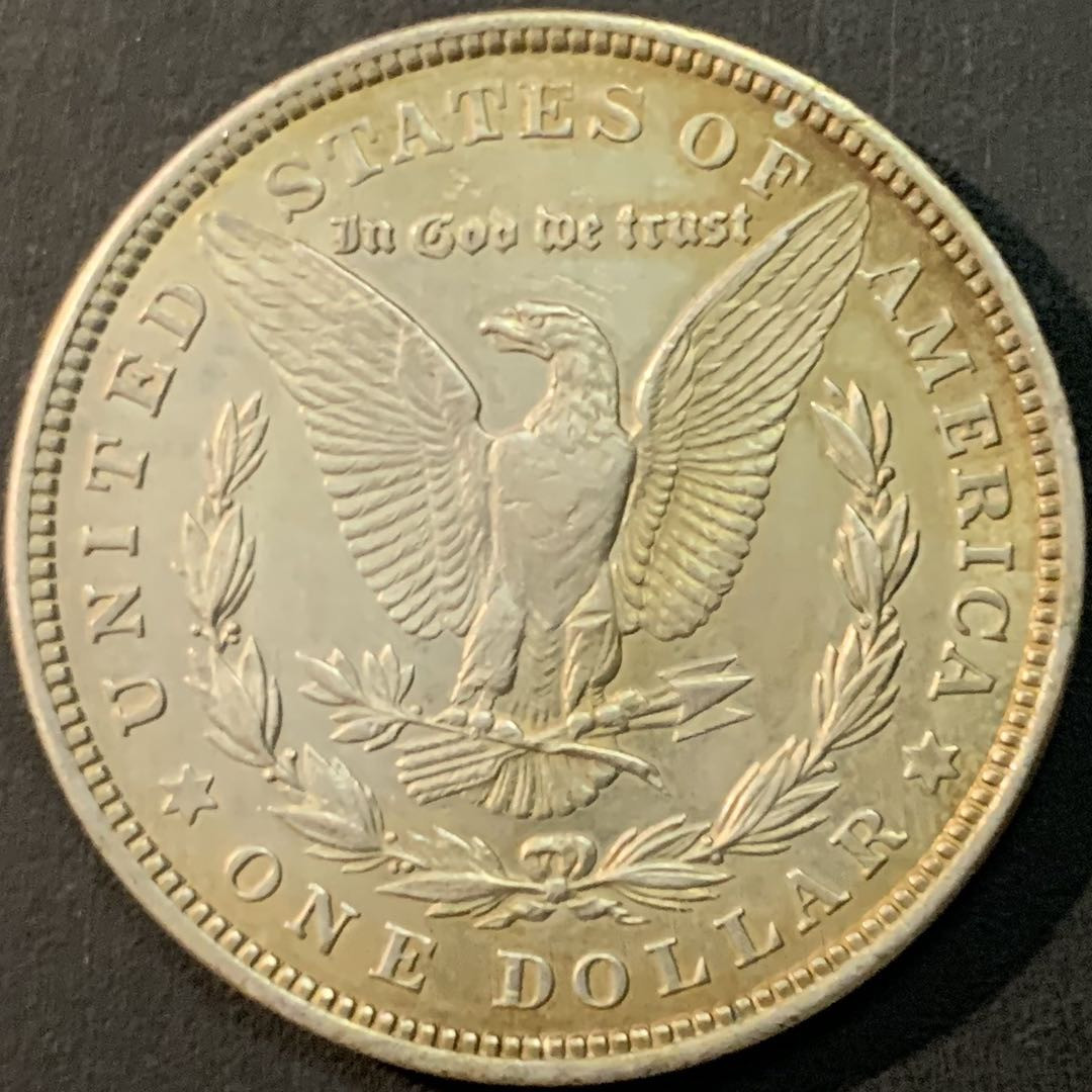 紫瑗钱币—微拍第71期  美国 1921年 摩根 大头妹 1美元 26.73克 0.9银 AU品质