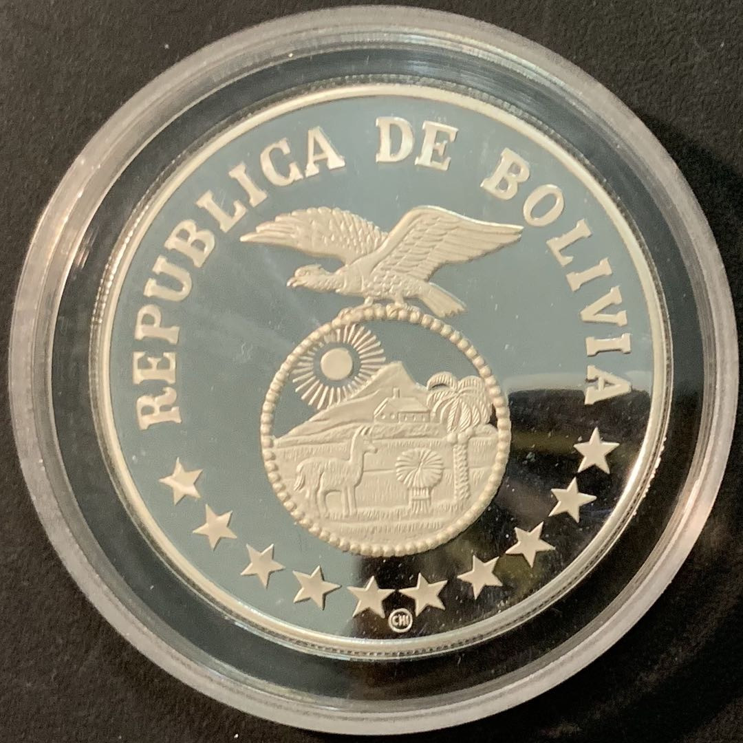 紫瑗钱币—微拍第71期  玻利维亚 1979年 国际及儿童年 200比索 23.33克 0.925银 精制