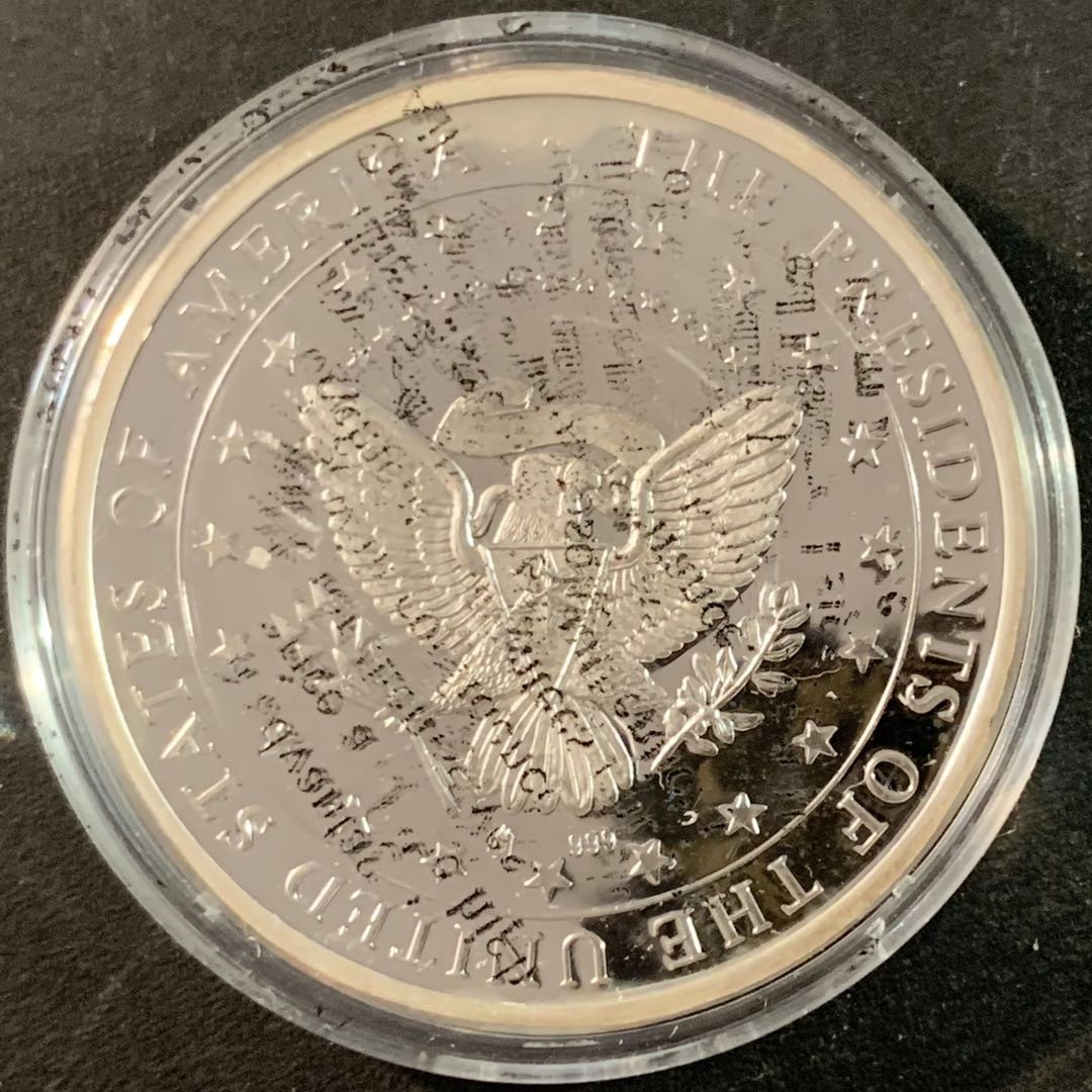 紫瑗钱币—微拍第71期  美国 1998年 第38任 总统 杰拉尔德·福特 银章 20克 0.999银 精制 带证书