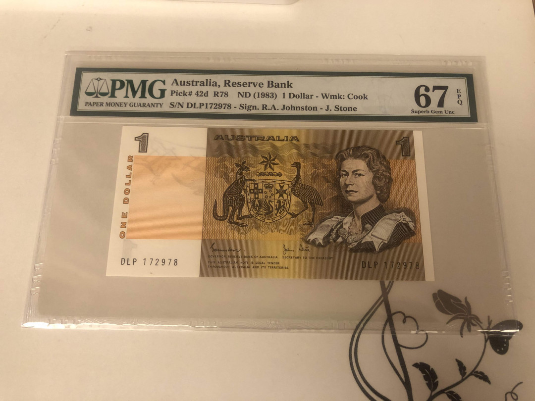 【收藏联盟】第143期拍卖——毒蛇传说（共60拍） 冠军分 澳大利亚 1983年 1元 PMG67EPQ 