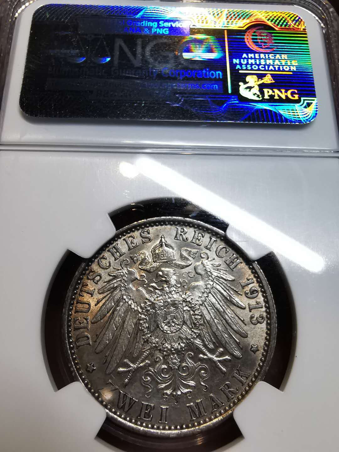 凡希社外币AI第三场 材料铺子 1913普鲁士加冕2马克NGC-MS63