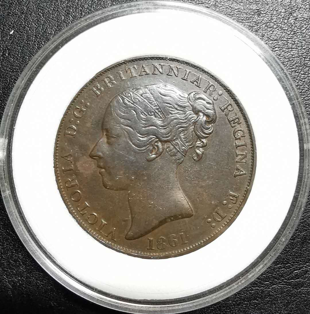 凡希社外币AI第三场 材料铺子 1861泽西岛1/13先令AU