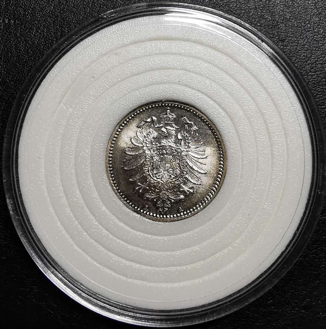 凡希社外币AI第三场 材料铺子 1875德国50芬尼银BU