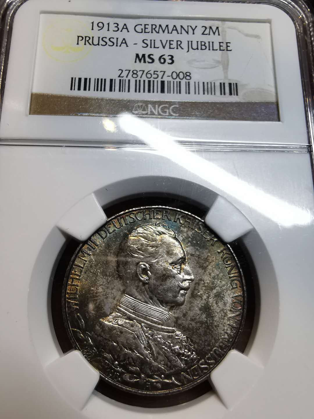 凡希社外币AI第三场 材料铺子 1913普鲁士加冕2马克NGC-MS63