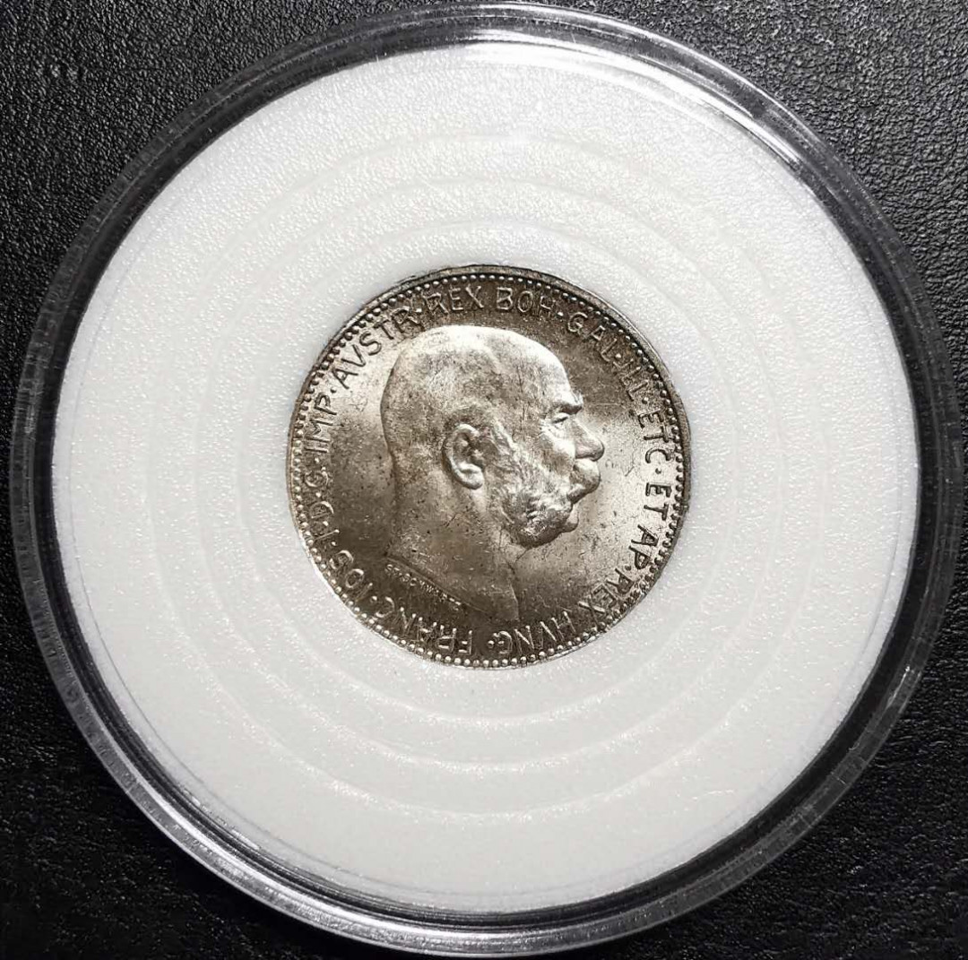凡希社外币AI第三场 材料铺子 1915奥地利科罗纳银币BU