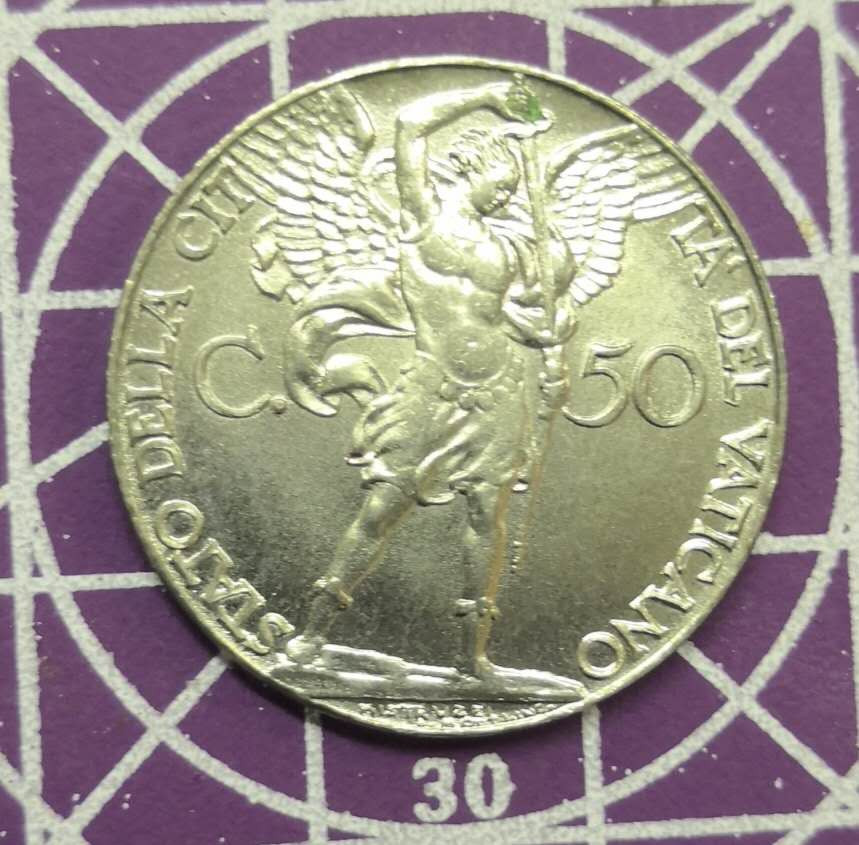 燕姐换藏第53场 1941年梵蒂冈镍币50分BU