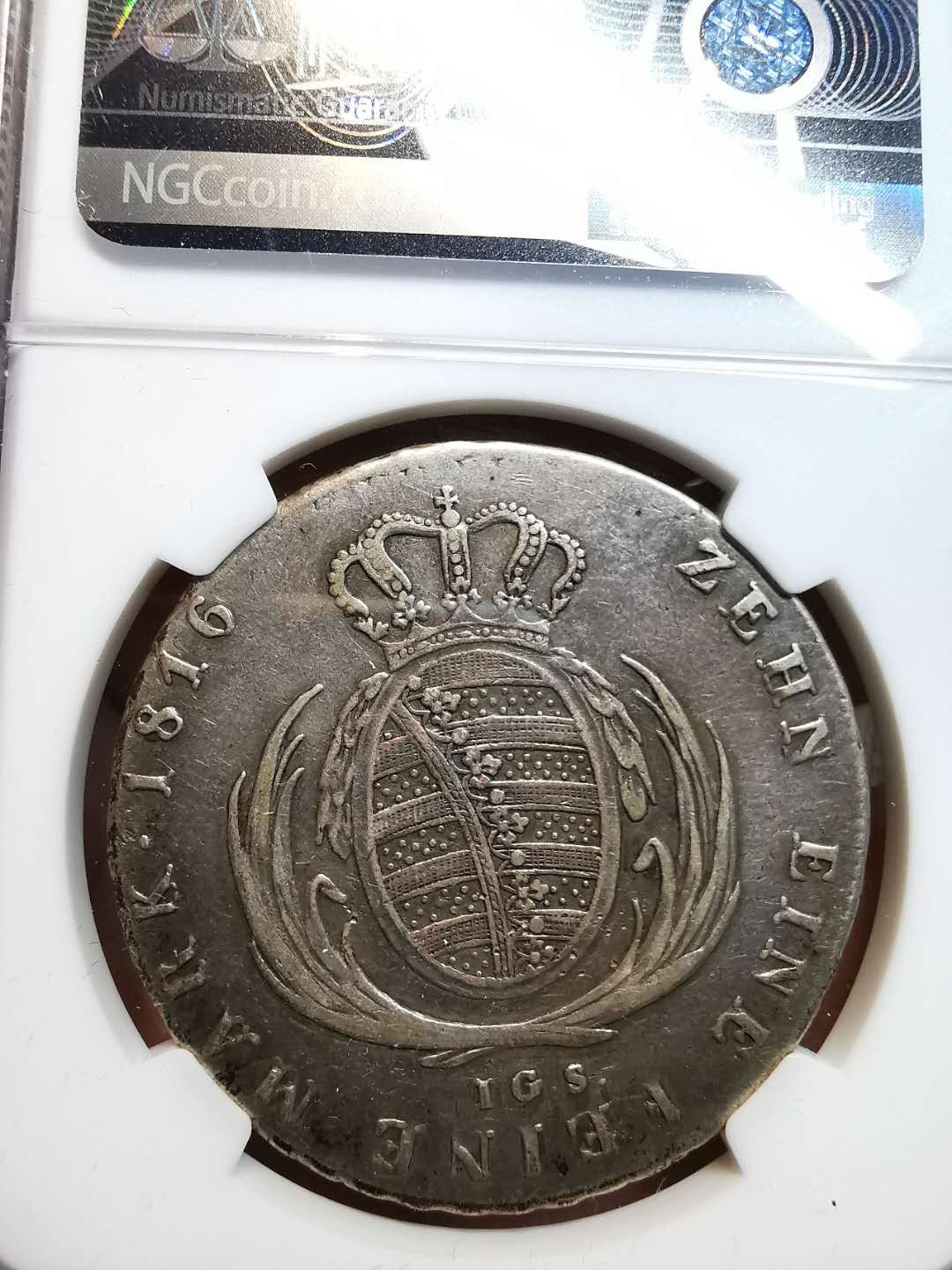 凡希社外币AI第三场 材料铺子 1816萨克森泰勒大银NGC-VFD