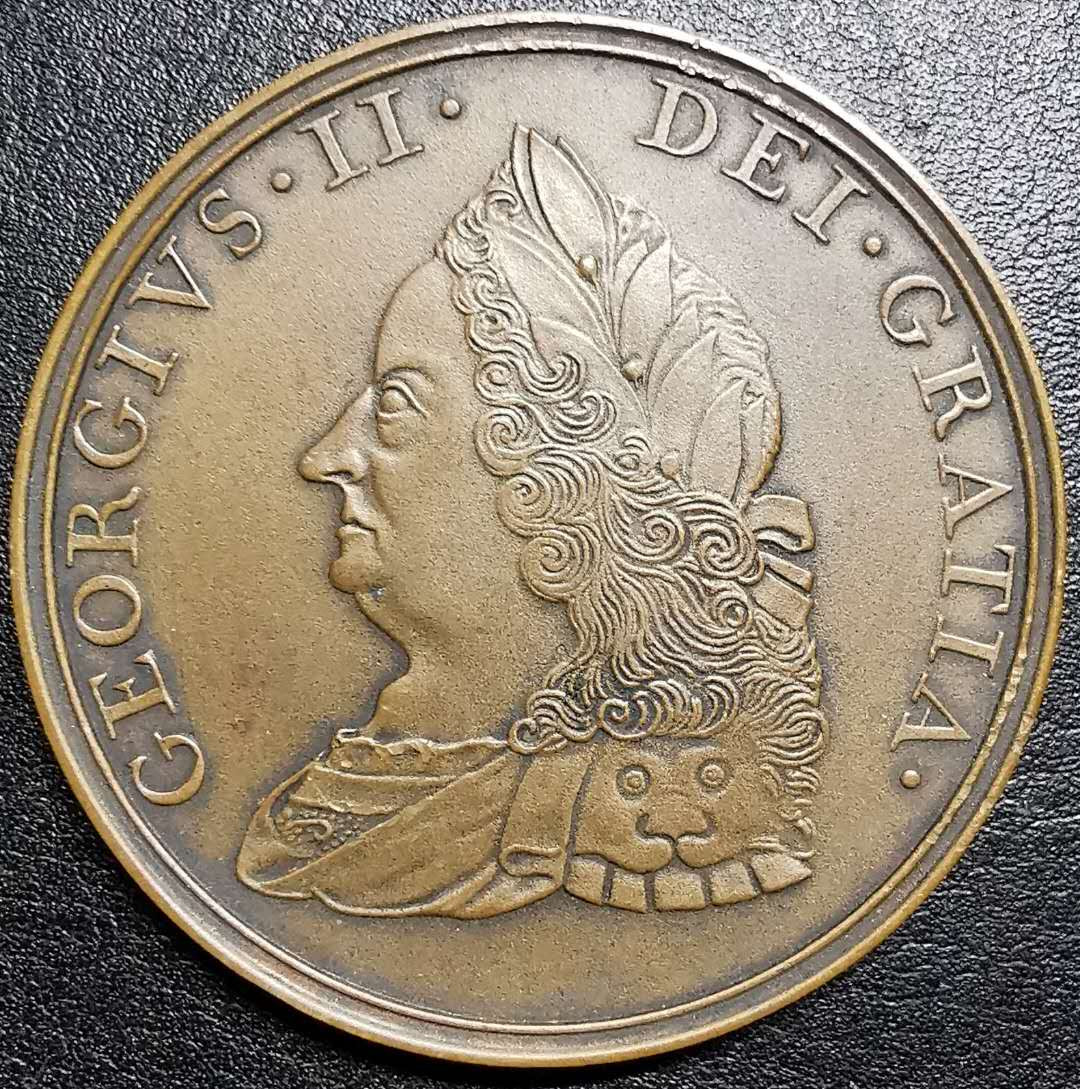 凡希社外币AI第三场 材料铺子 不列颠与印度和平相处纪念铜章 45mm