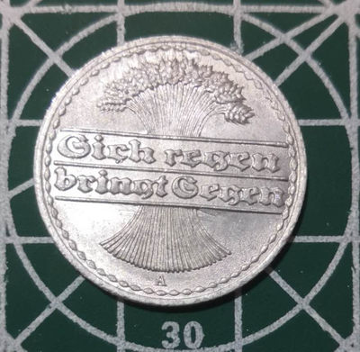 燕姐换藏第三十三拍 1920年德国魏玛50芬尼铝币好品