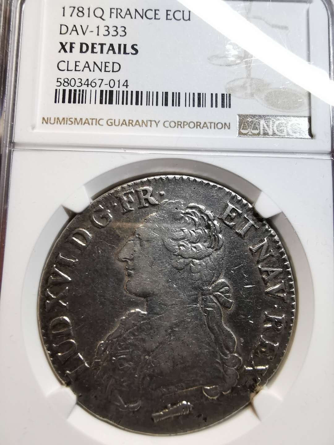 凡希社外币AI第三场 材料铺子 1781法国埃居大银NGCXFD