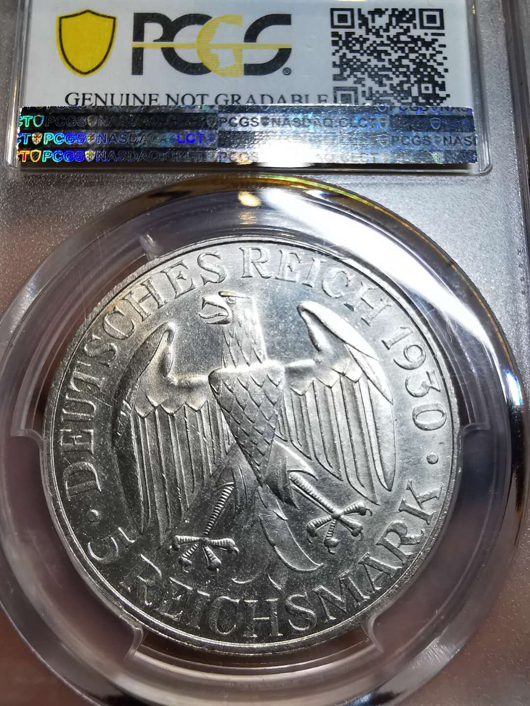 凡希社外币AI第三场 材料铺子 1930魏玛齐柏林飞艇5马克PCGS-AUD