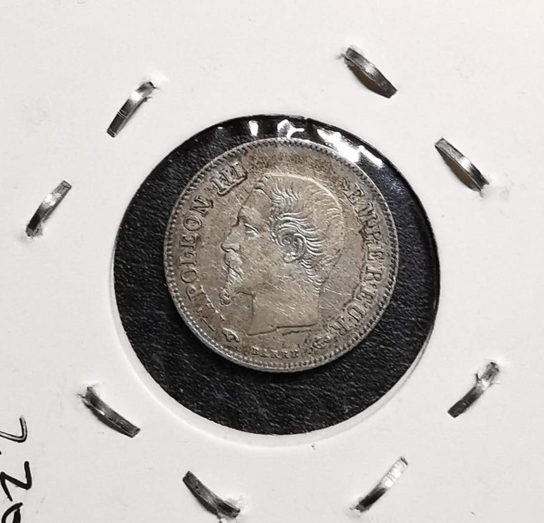 凡希社外币AI第三场 材料铺子 1860法国20分XF