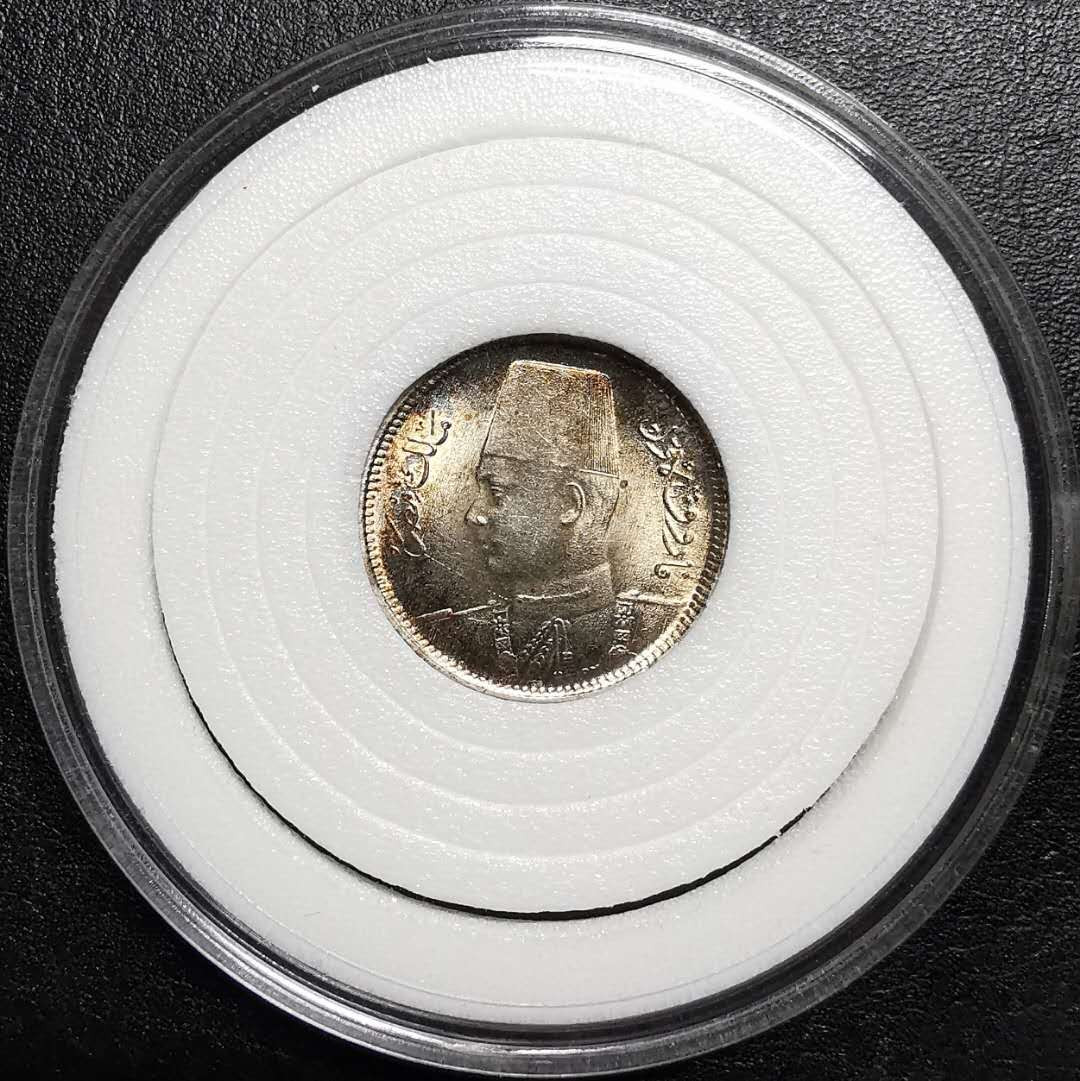 凡希社外币AI第三场 材料铺子 1937埃及2皮UNC五彩