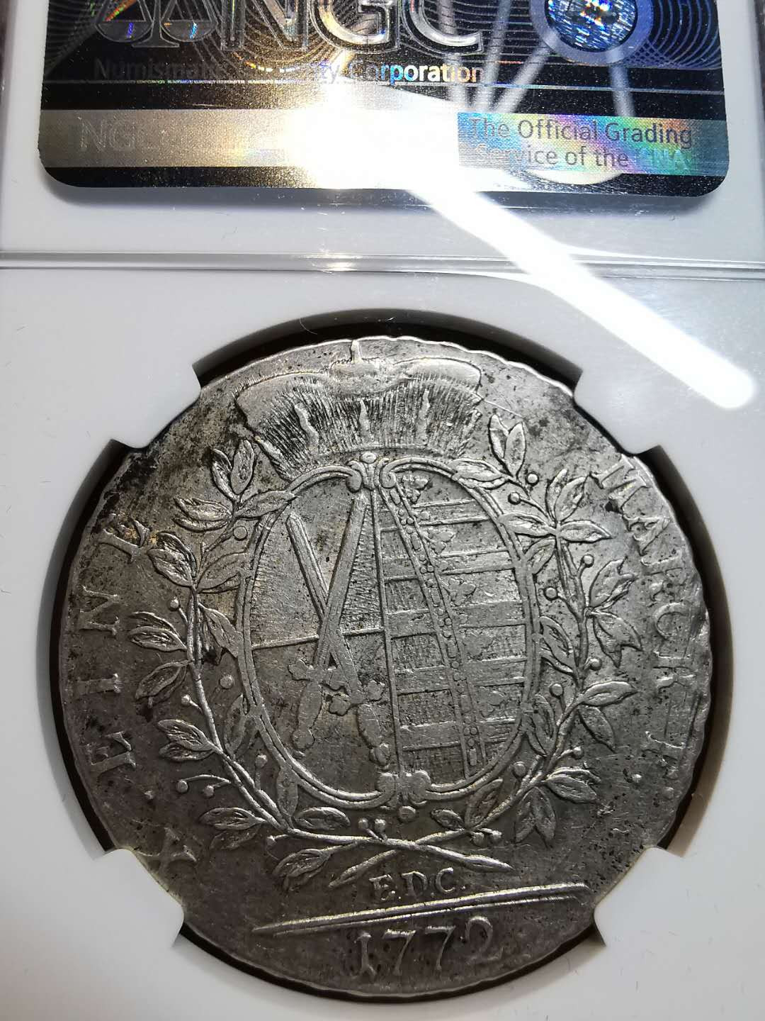 凡希社外币AI第三场 材料铺子 1772萨克森泰勒NGC-XF40