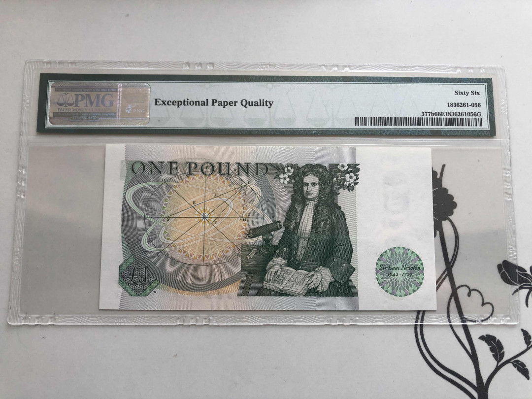 【收藏联盟】第144期拍卖——六一儿童节专场（共61拍） 英国1981-84年 1镑PMG 66EPQ  