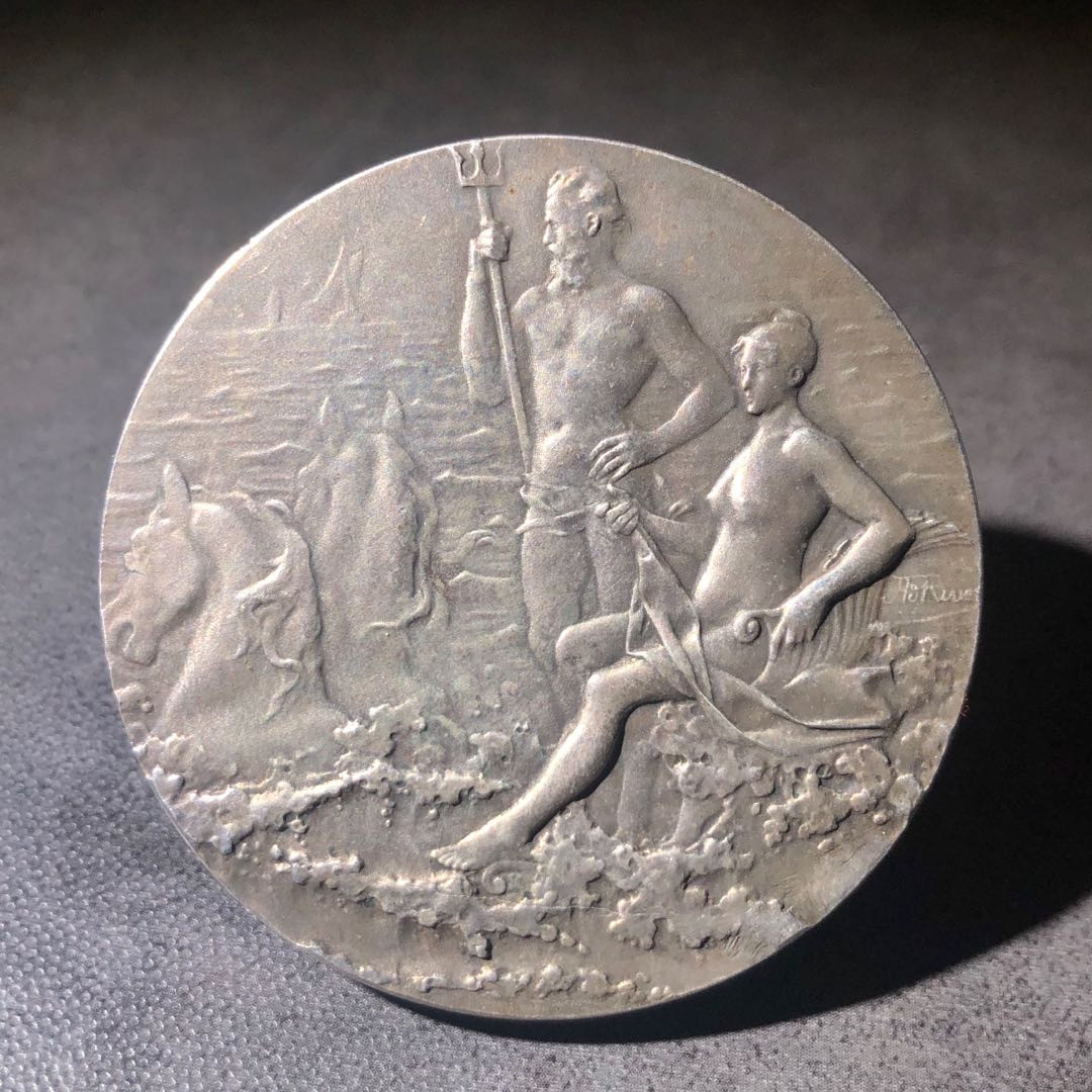 新艺术名家周末拍卖会 海神铜镀银