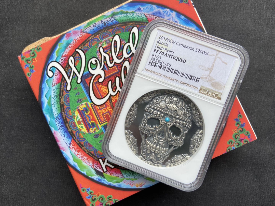 【币观天下】第110期钱币拍卖 【喀麦隆】纽埃高浮雕系列第一枚卡帕拉头骨【ngc70】