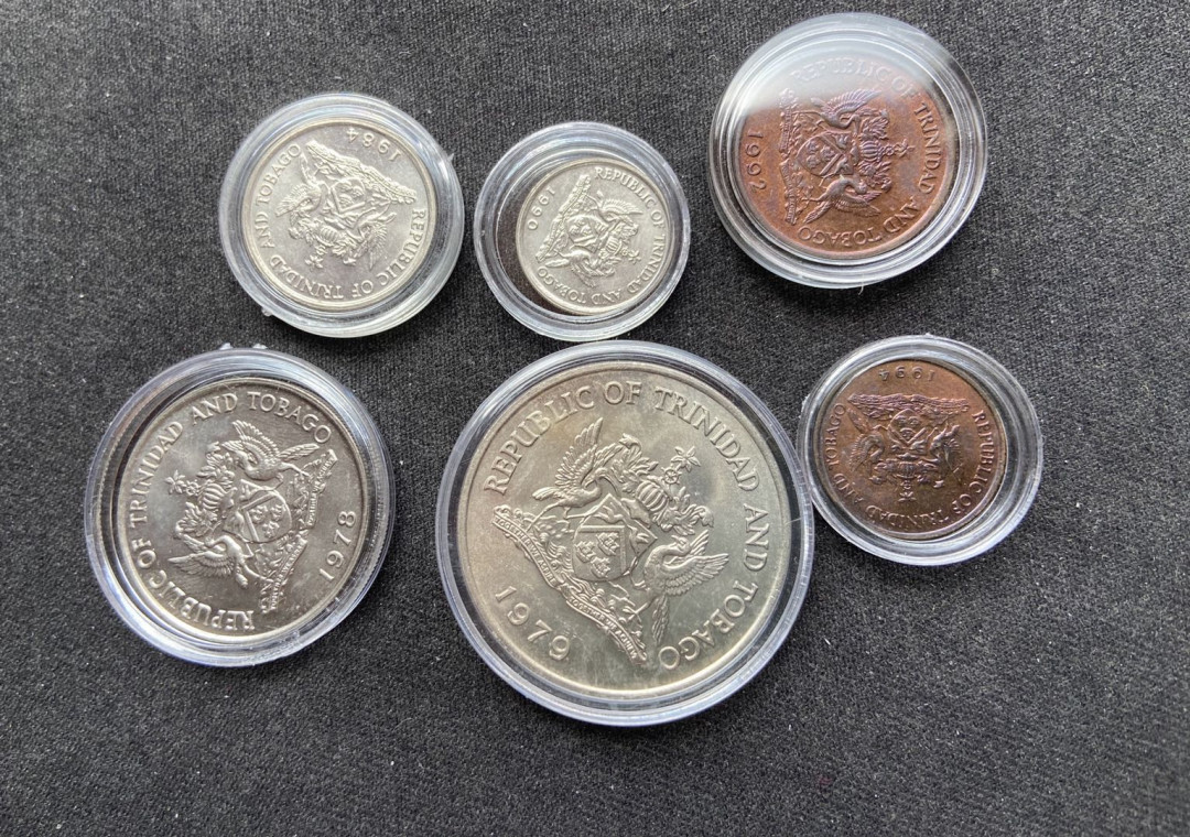 【币观天下】第110期钱币拍卖 【特立尼和多巴哥】纪念币6枚