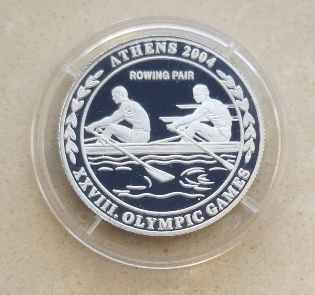 【币观天下】第110期钱币拍卖 赞比亚发行2004年雅典奥运加厚纪念银币  