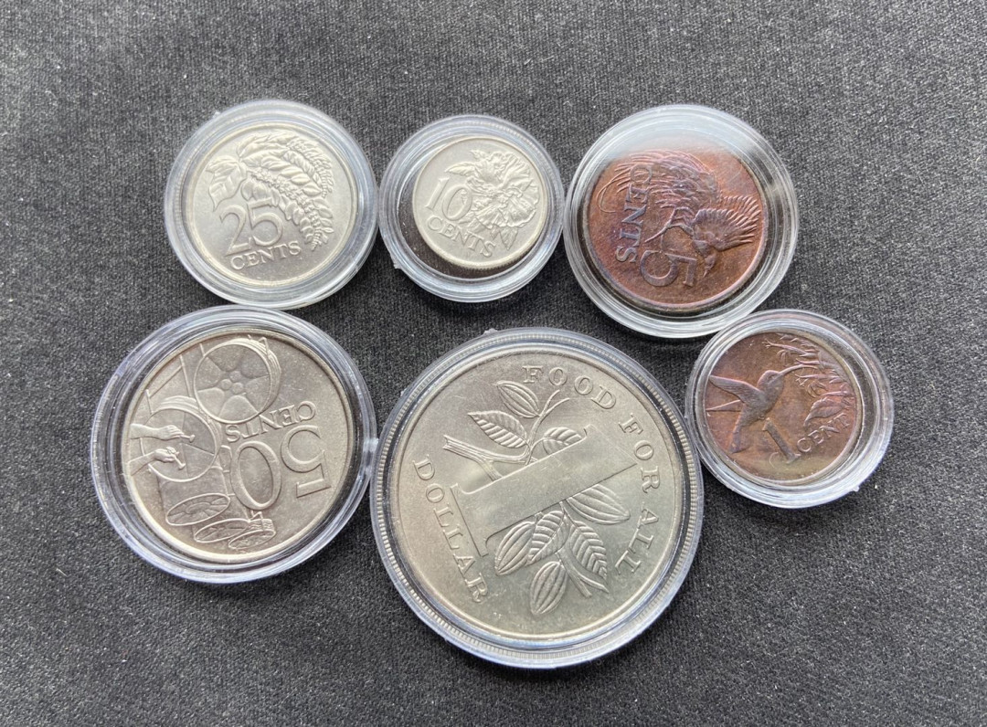 【币观天下】第110期钱币拍卖 【特立尼和多巴哥】纪念币6枚