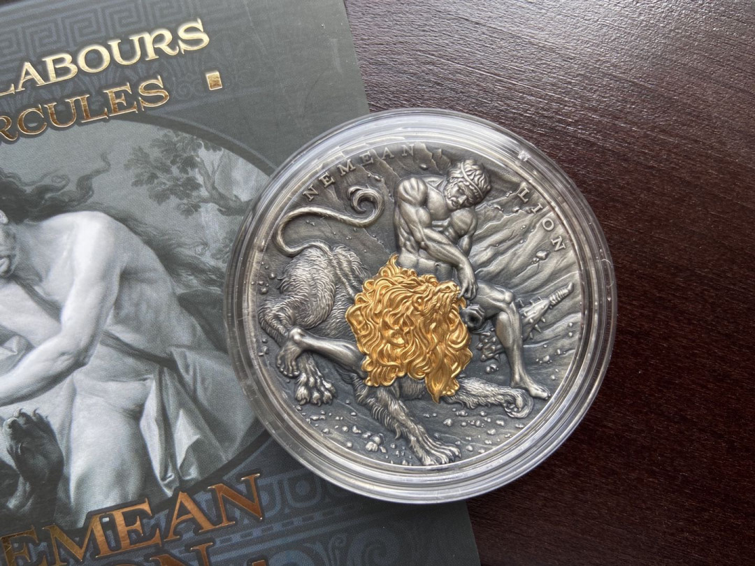 【币观天下】第110期钱币拍卖 【纽埃】高浮雕系列大力神第一枚狮子