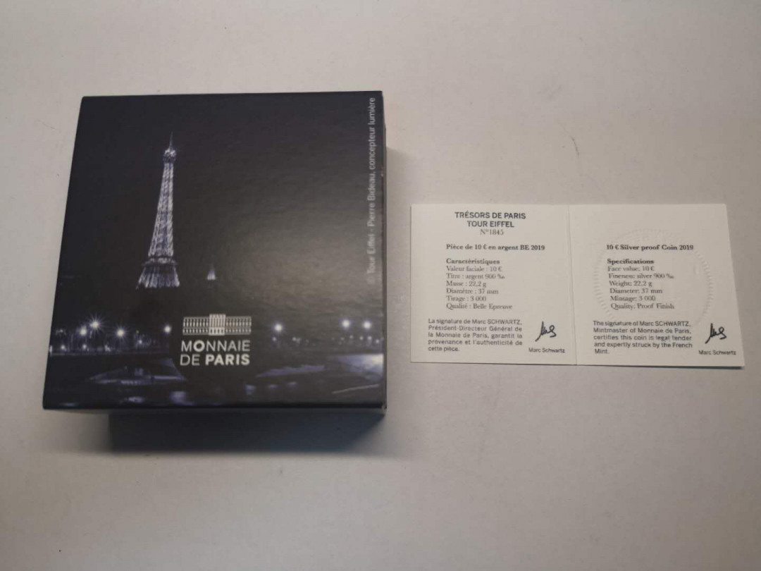 【币观天下】第110期钱币拍卖 【法国】法国130周年纪念镀铑镀金银币