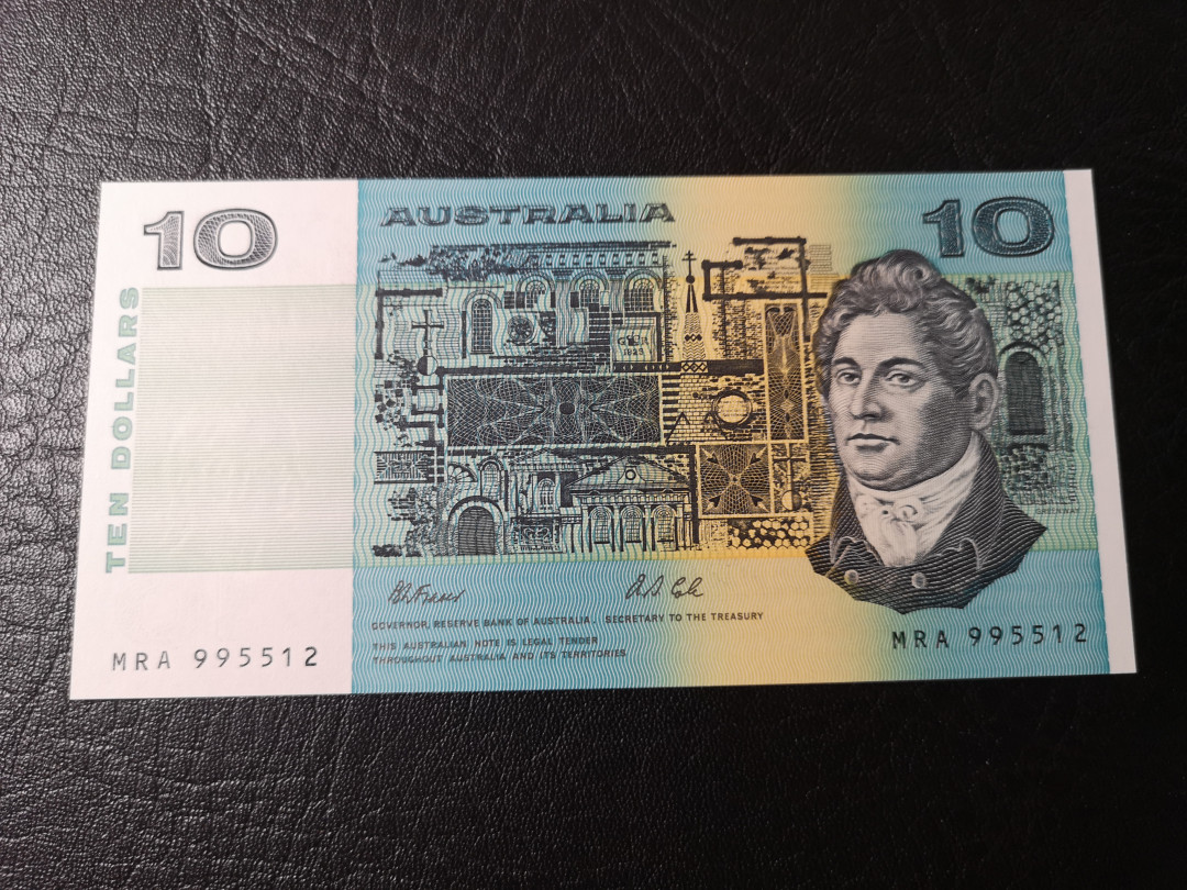 《外钞收藏家》第八十期拍卖 澳大利亚 倒二版10 全新unc