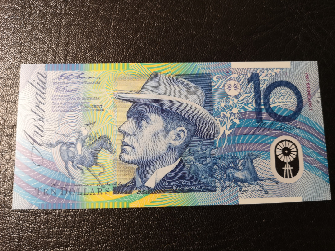 《外钞收藏家》第八十期拍卖 澳大利亚10元塑料钞 全新unc