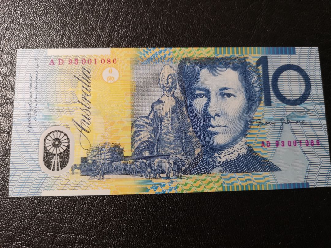 《外钞收藏家》第八十期拍卖 澳大利亚10元塑料钞 全新unc