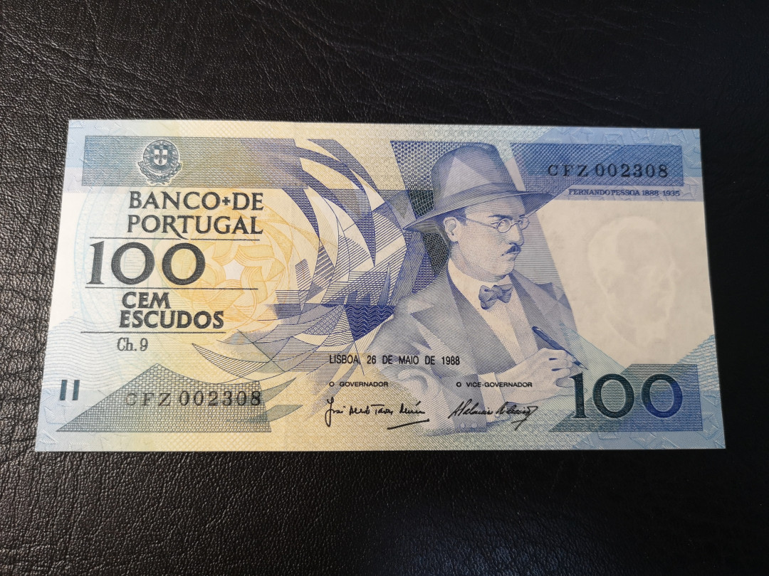 《外钞收藏家》第八十期拍卖 葡萄牙1988年100 全新unc