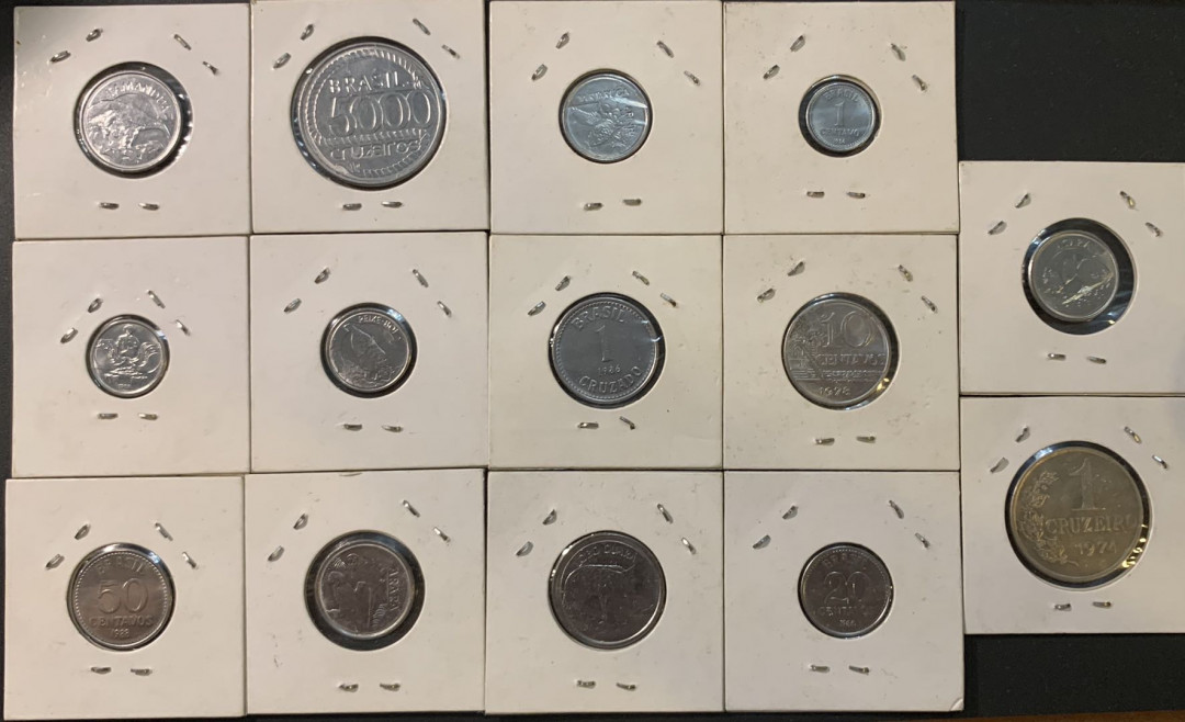 紫瑗钱币—微拍第73期  巴西散币一组 14枚 不重复